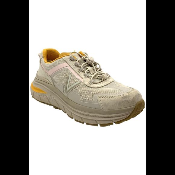 Vionic Womens Walk Max Sierra Lace Up Trainers Cream Suede - Medium - Picture 1 of 3